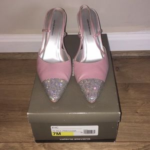 Pale Pink/Clear Slingback 2 inch heel